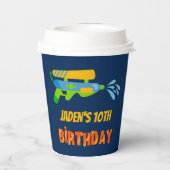 Pistool Kind zomerdag Papieren Bekers (Achterkant)