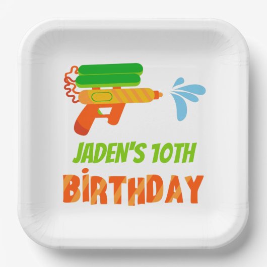 Pistool Kind zomerdag Papieren Bordje (Voorkant)