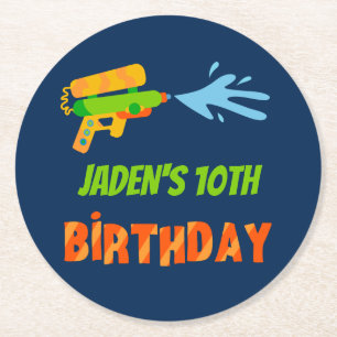 Pistool Kind zomerdag Ronde Kartonnen Onderzetter