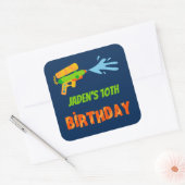 Pistool Kind zomerdag Vierkante Sticker (Envelop)