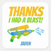 Pistool Kind zomerdag Vierkante Sticker (Voorkant)