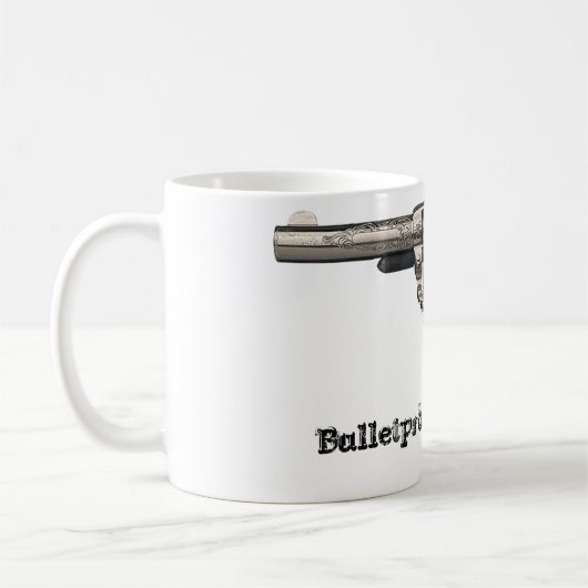Pistool, kogelvrije koffie Mok (Links)
