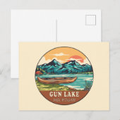 Pistool Lake Michigan Boating Vist Emblem Briefkaart (Voorkant / Achterkant)