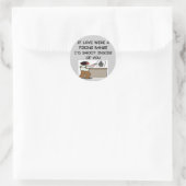 pistool liefhebber ronde sticker (Tas)