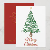 Pistool Lover kerstboom Feestdagenkaart (Voorkant / Achterkant)