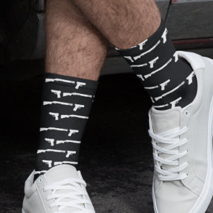 Pistool Lover Shooter Pattern Sokken