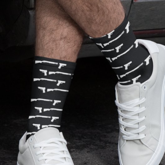 Pistool Lover Shooter Pattern Sokken