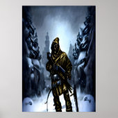 Pistool machine Paladin | AI Art Poster (Voorkant)