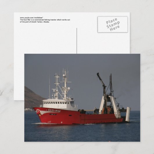 Pistool Mar, Vissen Trawler in de Nederlandse have Briefkaart (Voorkant / Achterkant)