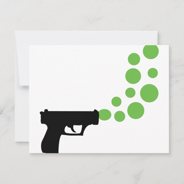 pistool met bellenpictogram (Voorkant)