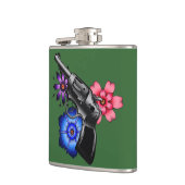 pistool met bloemen heupfles (Links)