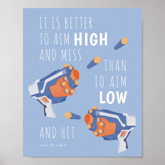 Pistool met schuim inspirerend ontwerp poster (Voorkant)