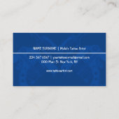 Pistool Minimalist Modern Navy Tattoo Visitekaartje (Achterkant)