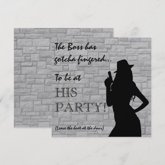 Pistool Moll Silhouette Kaart (Voorkant / Achterkant)