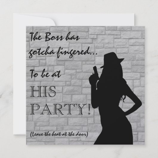 Pistool Moll Silhouette Kaart (Voorkant)