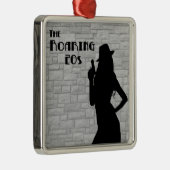 Pistool Moll Silhouette Metalen Ornament (Rechts)