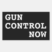 Pistool nu, aangepaste achtergrondkleur rechthoekige sticker (Voorkant)