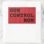 Pistool nu op Red Linen Photo Rechthoekige Sticker (Tas)