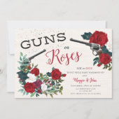 Pistool of Roos gender onthullen uitnodiging (Voorkant)