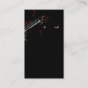 pistool op je hoofd visitekaartje