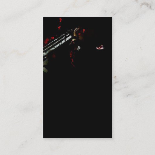 pistool op je hoofd visitekaartje (Voorkant)