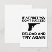 Pistool opnieuw laden bedankkaart (Voorkant / Achterkant)