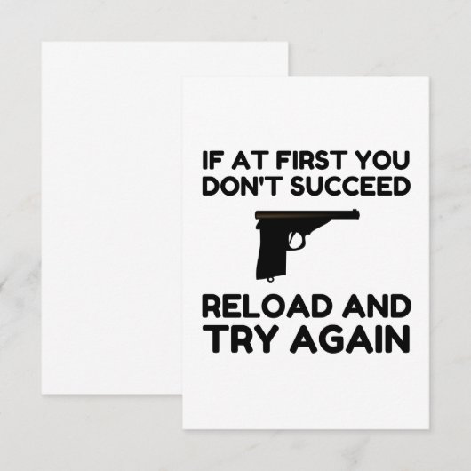 Pistool opnieuw laden bedankkaart (Voorkant / Achterkant)