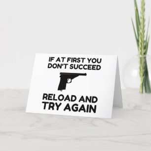 Pistool opnieuw laden feestdagen kaart