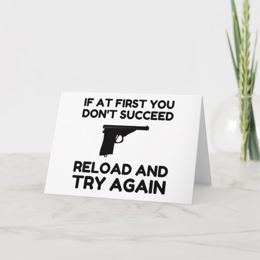 Pistool opnieuw laden feestdagen kaart (Voorkant)