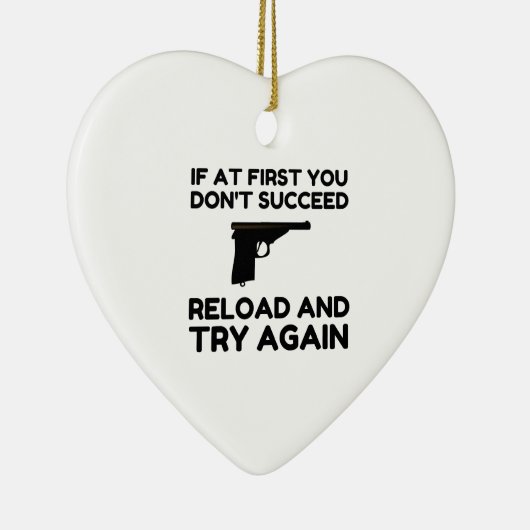 Pistool opnieuw laden keramisch ornament (Rechts)