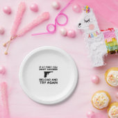 Pistool opnieuw laden papieren bordje (Feest)