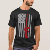 Pistool overvalt Amerikaanse vlaggepride Gifts Man T-shirt (Voorkant)