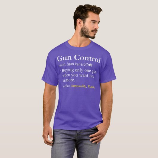 Pistool Owner Control Funny Pro 2e wijziging Cadea T-shirt (Voorkant volledig)
