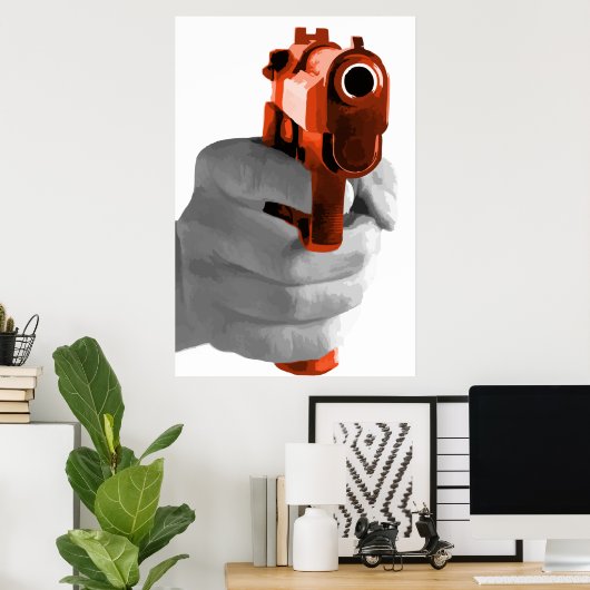 pistool poster (Thuiskantoor)