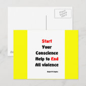 Pistool protest briefkaart (Voorkant / Achterkant)