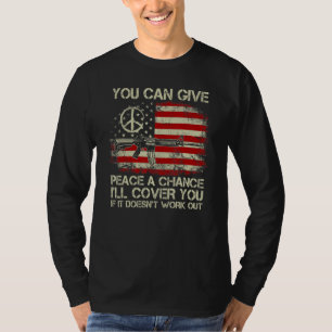 Pistool Rechten Je kunt vrede een kans geven Ik Ho T-shirt