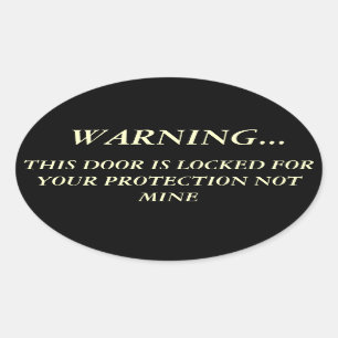 Pistool rechten ovale sticker