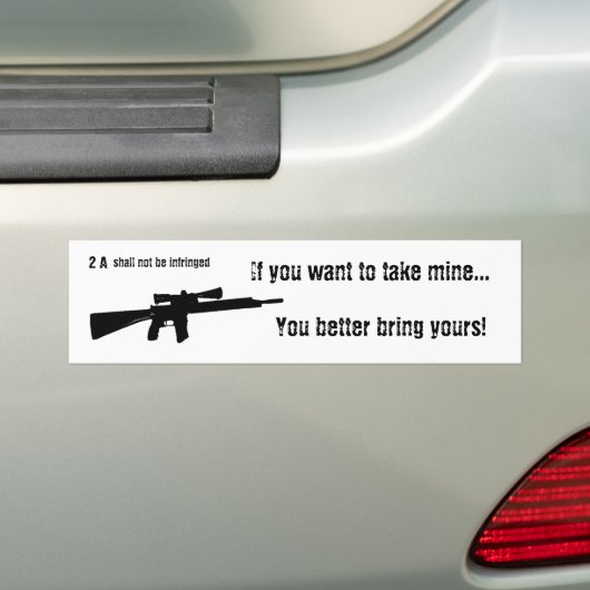 Pistool Rechten supporter Pro Tweede amendement 2  Bumpersticker (Op auto)