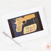 Pistool Rechthoekige Sticker (Envelop)