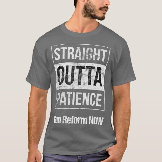 Pistool Reform Outta Patience Control Now T-shirt (Voorkant)
