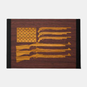 Pistool Rifle Flag Wood Deurmat (Voorkant)