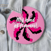 Pistool roze zwart Feminine Ronde Button 6,0 Cm (In situ)