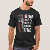Pistool Safety Rule 1 Pro 2e wijziging AR 15 Ameri T-shirt (Voorkant)