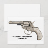  Pistool schiet een bericht weg Briefkaart (Voorkant / Achterkant)