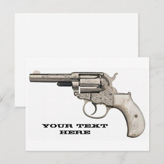  Pistool schiet een bericht weg Briefkaart (Voorkant / Achterkant)