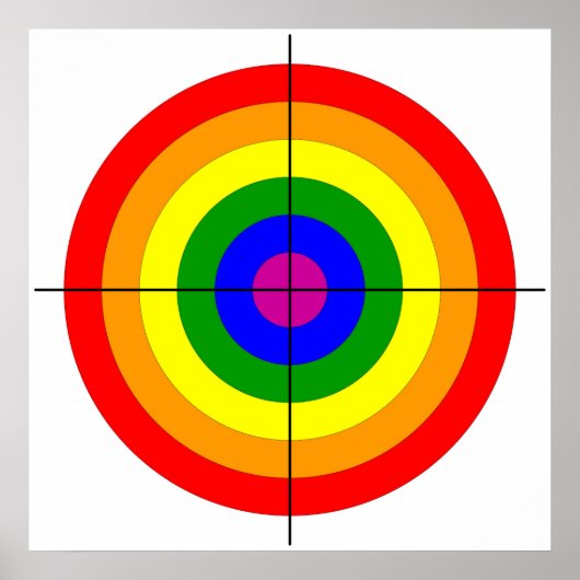 pistool schietbaan stimuleert oogdoelsymbool homo poster (Voorkant)