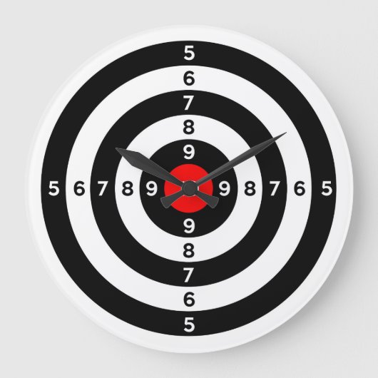 pistool schietend bereik stift oogdoelsymbool grote klok (Voorkant)