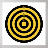 pistool schietend bereik stift oogdoelsymbool poster (Voorkant)