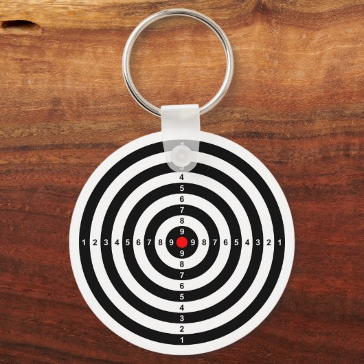 pistool schietend bereik stift oogdoelsymbool sleutelhanger (Voorkant)