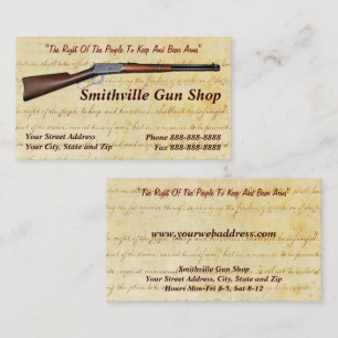 Pistool Shop Collector Visitekaartje